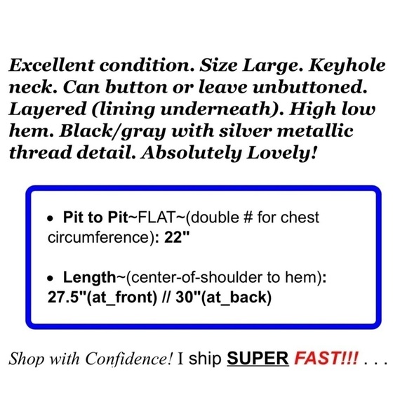 Susan Graver Women Sz L Black Gray Silver Metallic Layered Lurex Keyhole Sweater - Picture 2 of 11